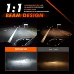 56W LED Headlight Fog Lamp – Canbus Error-Free Driver for Cars & Motorcycles (H4, H7, HB3, HB4 Compatible) - Image 3