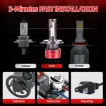 High-Performance Headlight LED for Motorcycle and Scooter - 6000K White Light, Plug-and-Play Design - Image 5