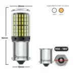 Bright P21W BA15S 1156 LED Bulb - Flat Pin 180° for Brakes, Reverse, Indicators - Image 6