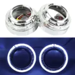 Premium 3 Inch Projector Shroud with Angel Eye DRL - Stylish Upgrade for Bi-LED/Bi-HID Headlights - Image 2