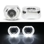 Premium 3 Inch Projector Shroud with Angel Eye DRL - Stylish Upgrade for Bi-LED/Bi-HID Headlights - Image 4