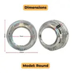 Premium 3 Inch Projector Shroud with Angel Eye DRL - Stylish Upgrade for Bi-LED/Bi-HID Headlights - Image 3