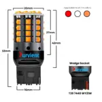 T20 7440 LED Bulbs – Amber, Red, White for Indicators, Brake, and Reverse Lights (W21W, WY21W, W21W LL, WY21W LL Wedge) - Image 2