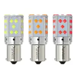 Solid Performance Canbus ErrorFree P21W BA15S LED Flat Pin Auto Lamp for Cars & Motorcycles