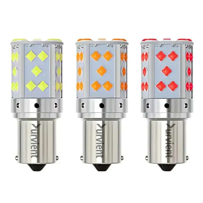 Solid Performance Canbus ErrorFree P21W BA15S LED Flat Pin Auto Lamp for Cars & Motorcycles - Image 1