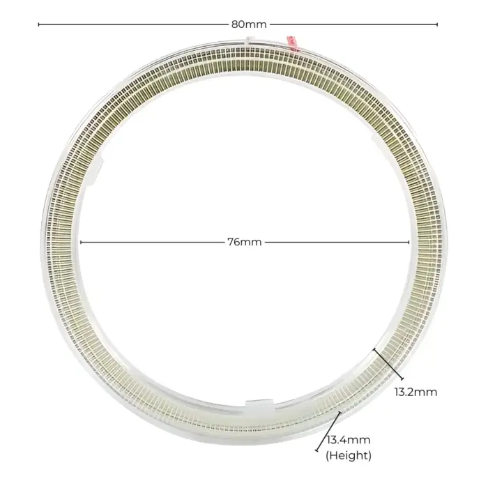 80mm Angel Eye DRL Halo Ring with Amber Indicators for Cars & Motorcycles – Versatile Driving Fog Light & Turn Signal - Image 6