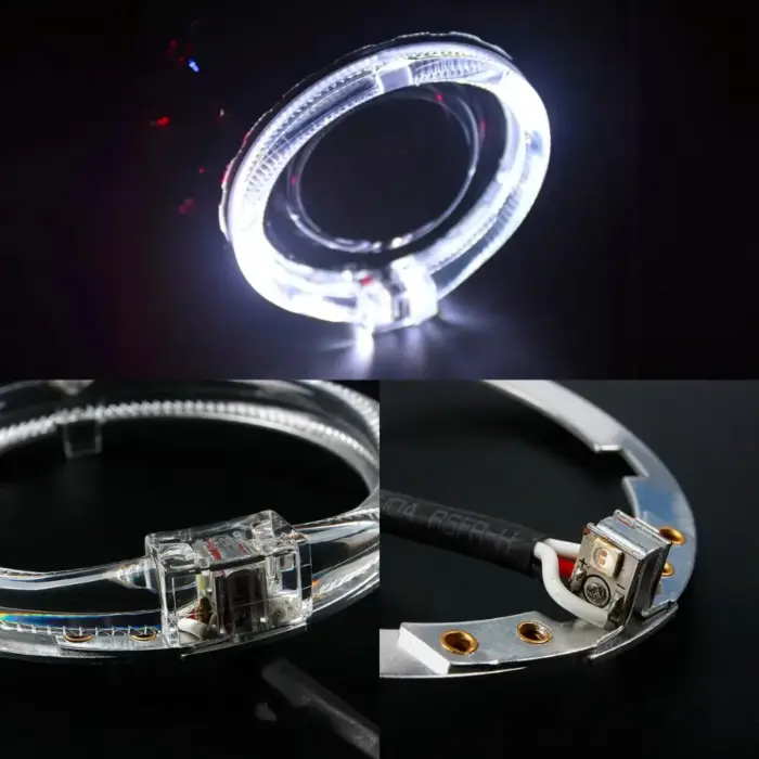 80mm Angel Eye DRL Halo Ring with Amber Indicators for Cars & Motorcycles – Versatile Driving Fog Light & Turn Signal - Image 5