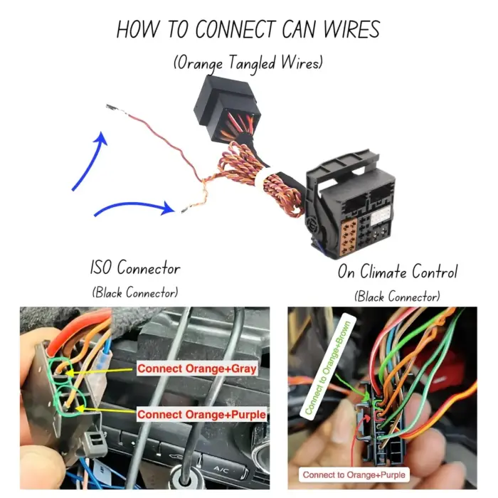ISO to MQB Quadlock Connector Cable For Plug-and-Play Upgrade for RCD360 Pro, Discover Media & MIB Systems - Image 3