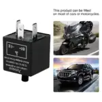 3-Pin Adjustable Indicator Flasher Relay – Fix LED Hyperflashing for Cars & Bikes - Image 2