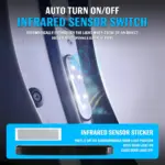 Magnetic Car Door Light Infrared Sensor Controlled LED Puddle (Wireless, Waterproof, and Rechargeable) - Image 4