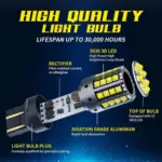 44 LED Canbus Error Free BA15S LED P21W LED 1156 Bulbs - Canbus Error-Free Indicators, Brake, and Fog Lights - Image 4