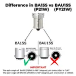 Bright P21W BA15S 1156 LED Bulb - Flat Pin 180° for Brakes, Reverse, Indicators - Image 2