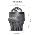 RS3 3-Inch Bi-LED Dual Laser Fog Projector - 6000K Daylight White, IP65 Waterproof (Cars & Bikes) - Image 9