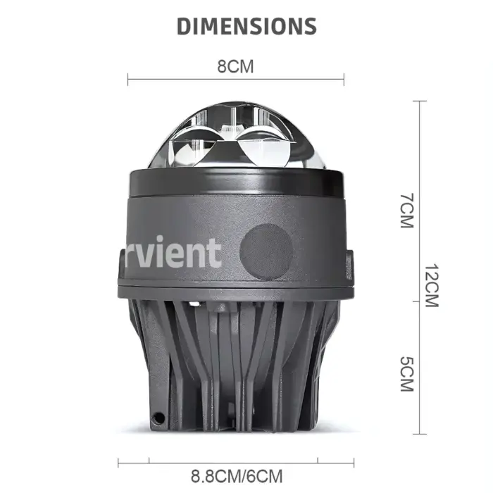 RS3 3-Inch Bi-LED Dual Laser Fog Projector - 6000K Daylight White, IP65 Waterproof (Cars & Bikes) - Image 9