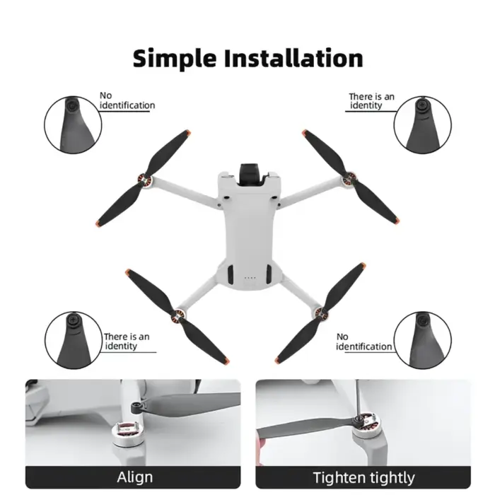 Lightweight Polycarbonate Replacement DJI Mini 3 Pro Propeller Blades 6030F Props - Quieter Flights - Image 5