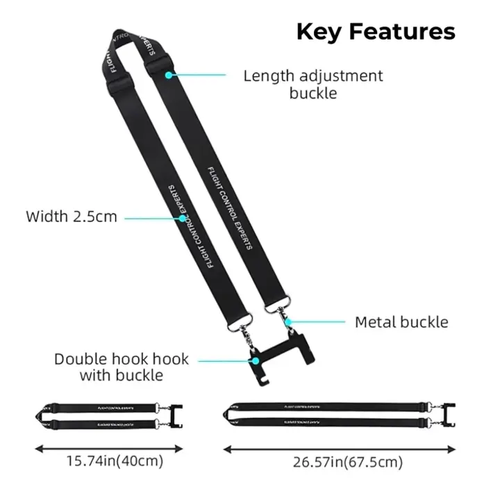 Double Mounting Point Lanyard for DJI RC N1/N2/N3 Remote Controller - Adjustable Neck Strap for Improved Stability - Image 4
