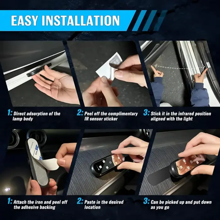 Magnetic Car Door Light Infrared Sensor Controlled LED Puddle (Wireless, Waterproof, and Rechargeable) - Image 8