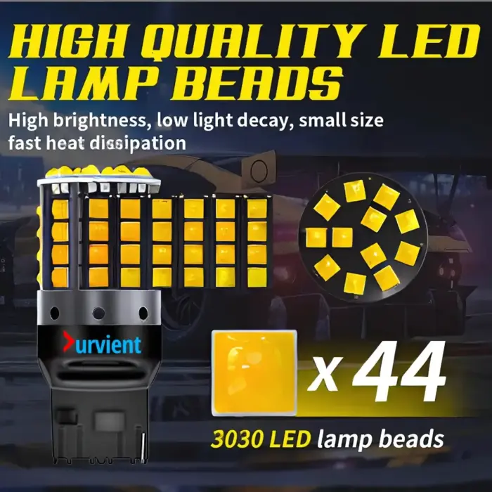 T20 7440 LED Bulbs – Amber, Red, White for Indicators, Brake, and Reverse Lights (W21W, WY21W, W21W LL, WY21W LL Wedge) - Image 6