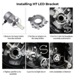 H7 LED Bracket Bulb Adapter for Volkswagen, Skoda, Mercedes, Audi, BMW - Image 5