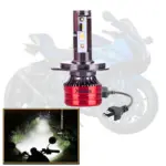 High-Performance Headlight LED for Motorcycle and Scooter - 6000K White Light, Plug-and-Play Design