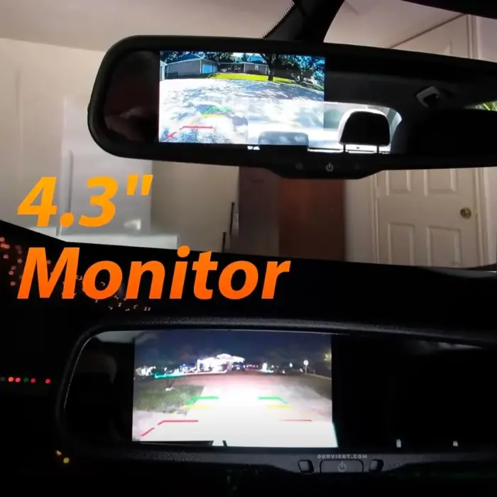 Anti-Glare IRVM Rear View Mirror Reverse Camera Kit - Image 5