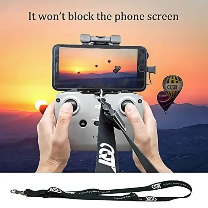 Adjustable Lanyard Neck Strap for DJI RC RC-N1, N2, N3 - Hands-Free Drone Control with Silk Nylon Strap - Image 2