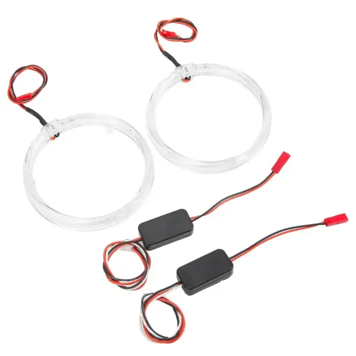 80mm Angel Eye DRL Halo Ring with Amber Indicators for Cars & Motorcycles – Versatile Driving Fog Light & Turn Signal - Image 4