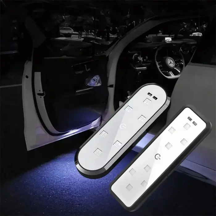 Magnetic Car Door Light Infrared Sensor Controlled LED Puddle (Wireless, Waterproof, and Rechargeable) - Image 1