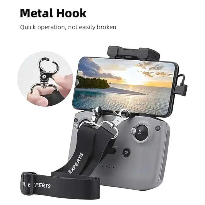 Double Mounting Point Lanyard for DJI RC N1/N2/N3 Remote Controller - Adjustable Neck Strap for Improved Stability - Image 2