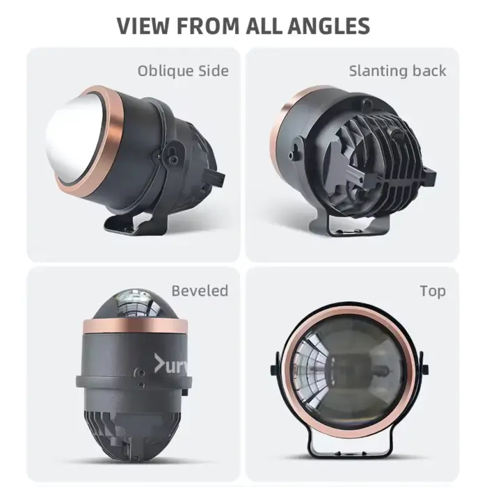 M617 3 Inch Tri-Color Fog Projector Bi-LED Projector Retrofit Kit with Low High Beam - Ultimate Clarity in Any Weather! - Image 2