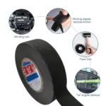 Professional Automotive Wiring Harness Tape - Flame-Retardant Felt Cloth Tape (19mm x 15M) - Image 2