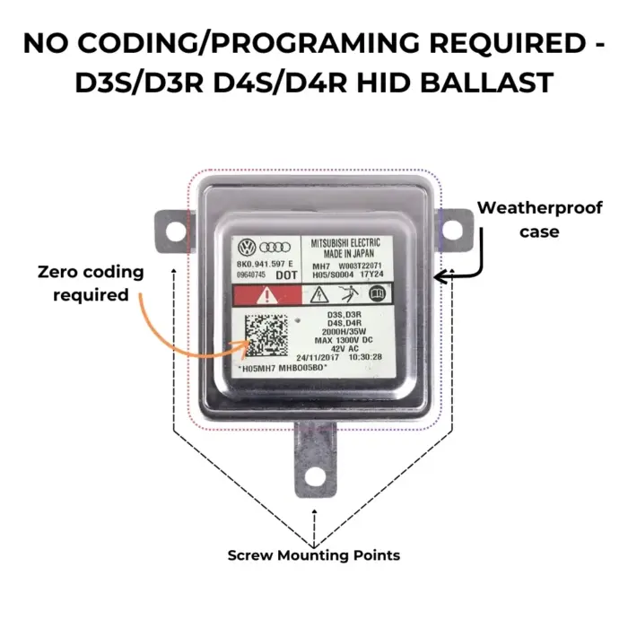 D3S D3R D4S D4R Xenon HID Ballast For Audi Skoda Mercedes Volkswagen Part No. 8K0 941 597 C 8K0941597 E - Image 2