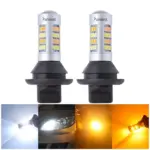 Easy to Install Error-Free Dual Color Switchback LED DRL Indicator - White & Amber Turn Signal BAU15S PSX24W T20