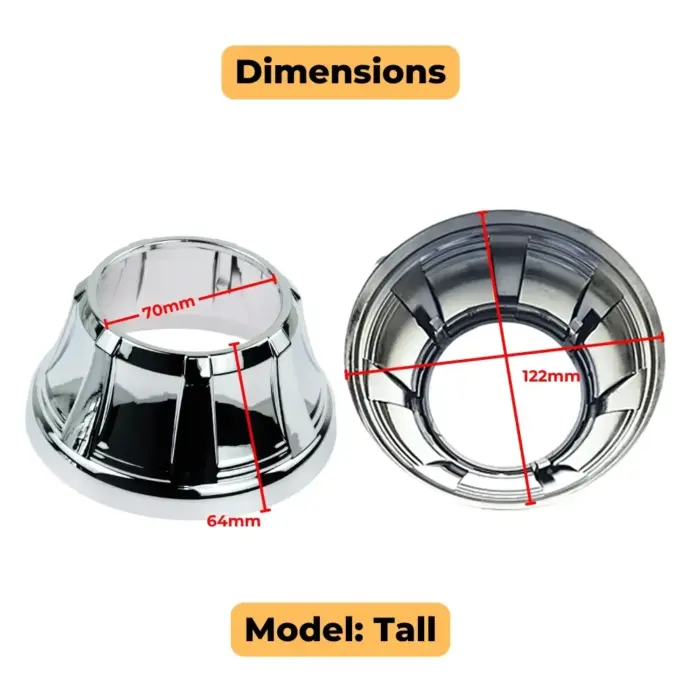 Premium 3 Inch Projector Shroud (Non DRL) for Bi-LED/Bi-HID Headlights - Image 3