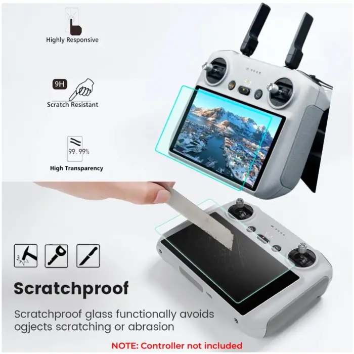 Tempered Glass Screen Protector for DJI Smart RC RC2 (Pack of 2) - Image 3