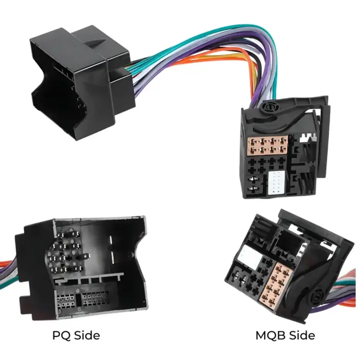 PQ to MQB Quadlock Conversion Cable – VW/Skoda RCD330/340 to MIB Discover Media Adapter - Image 3