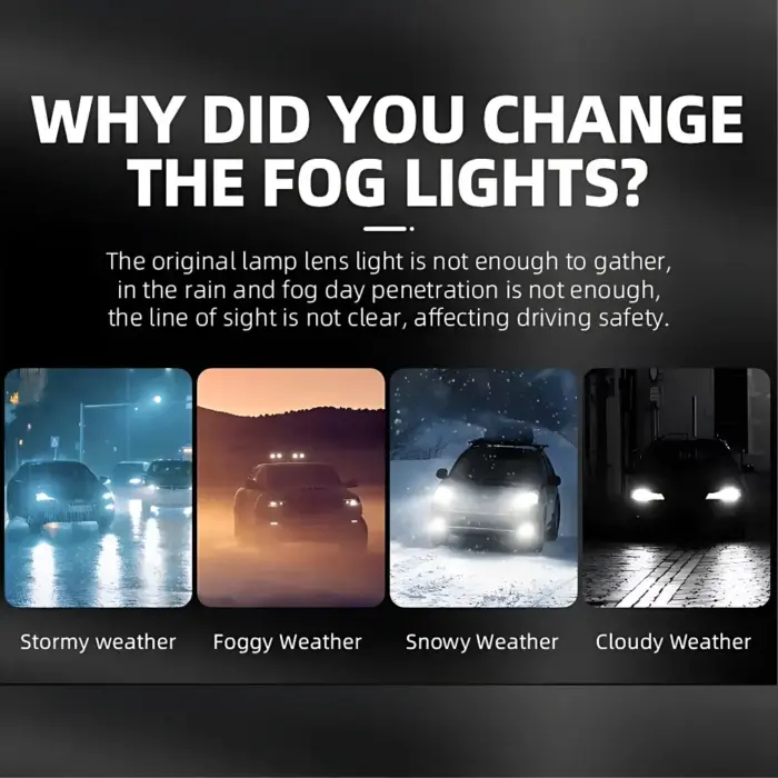 M617 3 Inch Tri-Color Fog Projector Bi-LED Projector Retrofit Kit with Low High Beam - Ultimate Clarity in Any Weather! - Image 3