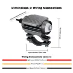 Dual-Color Spotlight Waterproof Auxiliary Light for Cars, Motorbikes, ATVs, and 4x4s – High-Performance Spotlight - Image 6