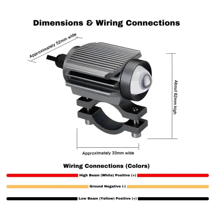 Dual-Color Spotlight Waterproof Auxiliary Light for Cars, Motorbikes, ATVs, and 4x4s – High-Performance Spotlight - Image 6